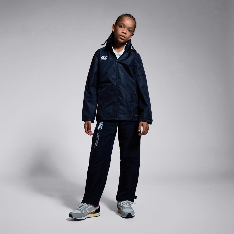 K CLUB VAPOSHIELD FULL ZIP RAIN JACKET NAVY