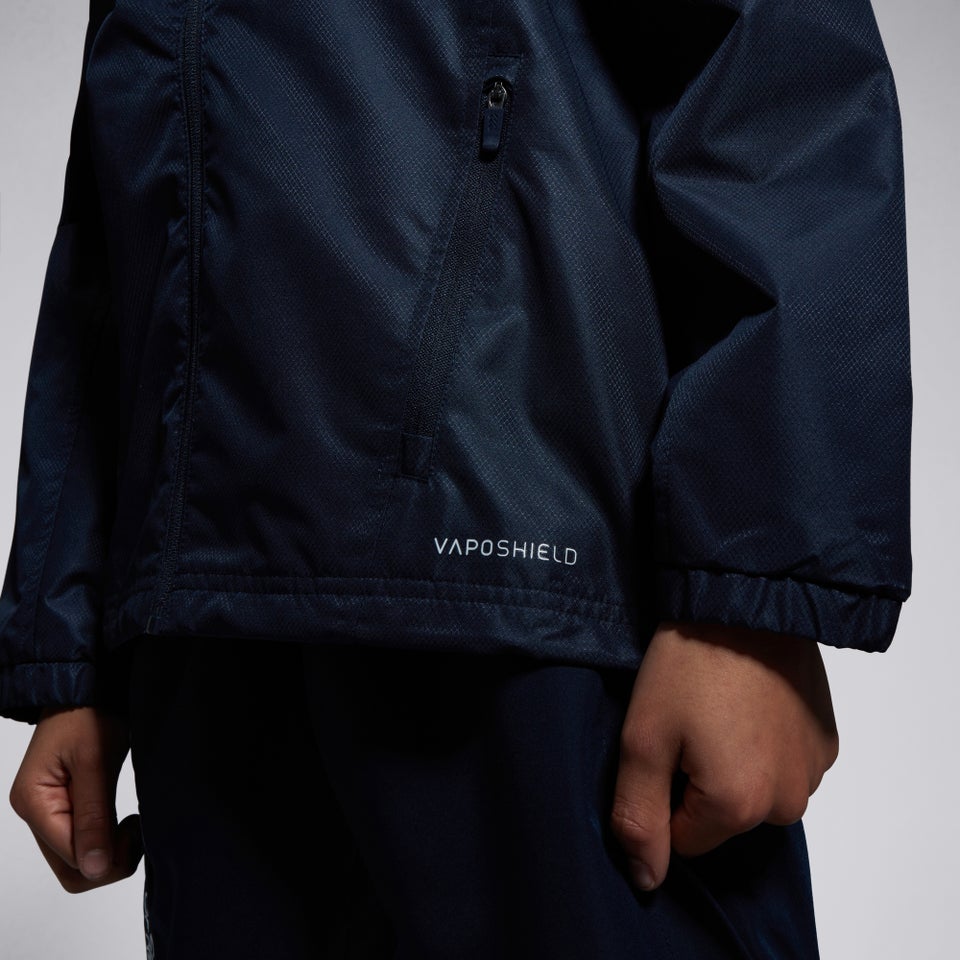 K CLUB VAPOSHIELD FULL ZIP RAIN JACKET NAVY