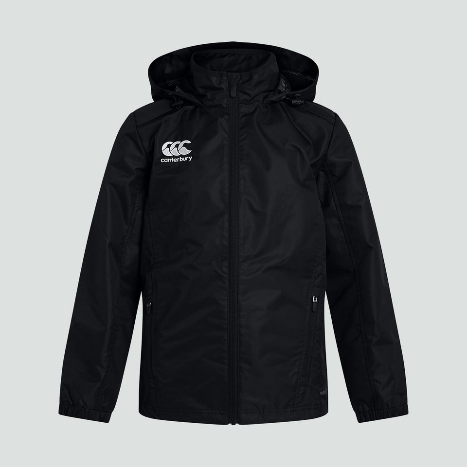 K CLUB VAPOSHIELD FULL ZIP RAIN JACKET BLACK