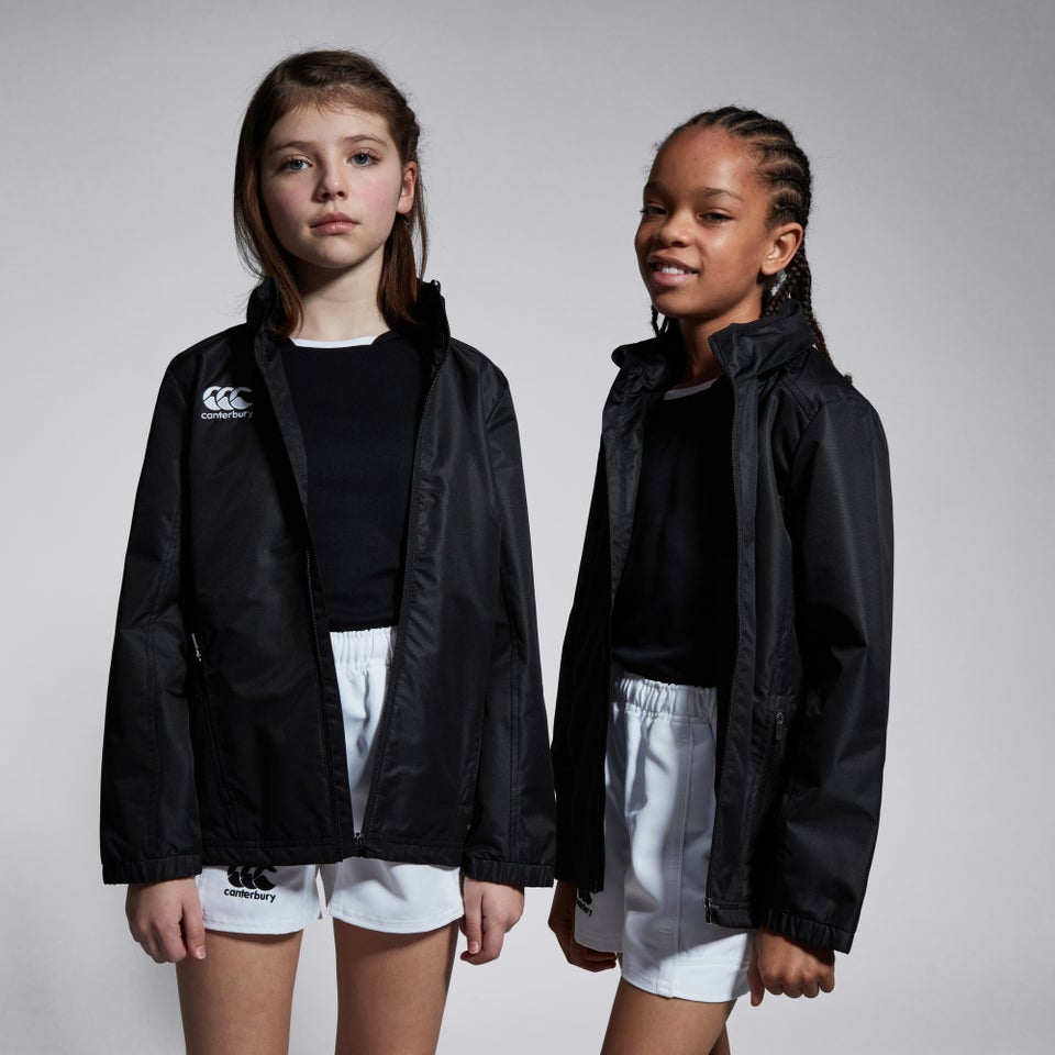 K CLUB VAPOSHIELD FULL ZIP RAIN JACKET BLACK