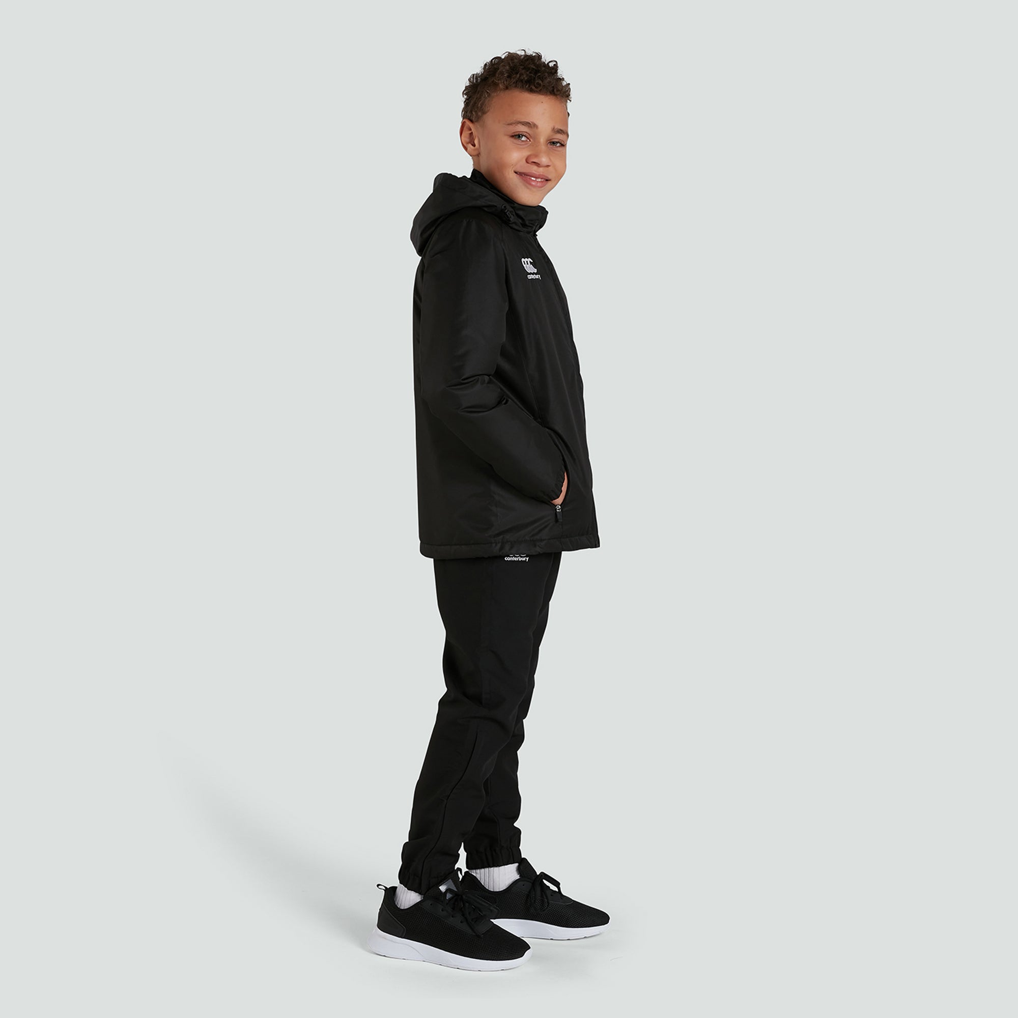 Junior Unisex Club Vaposhield Stadium Jacket Black | Canterbury