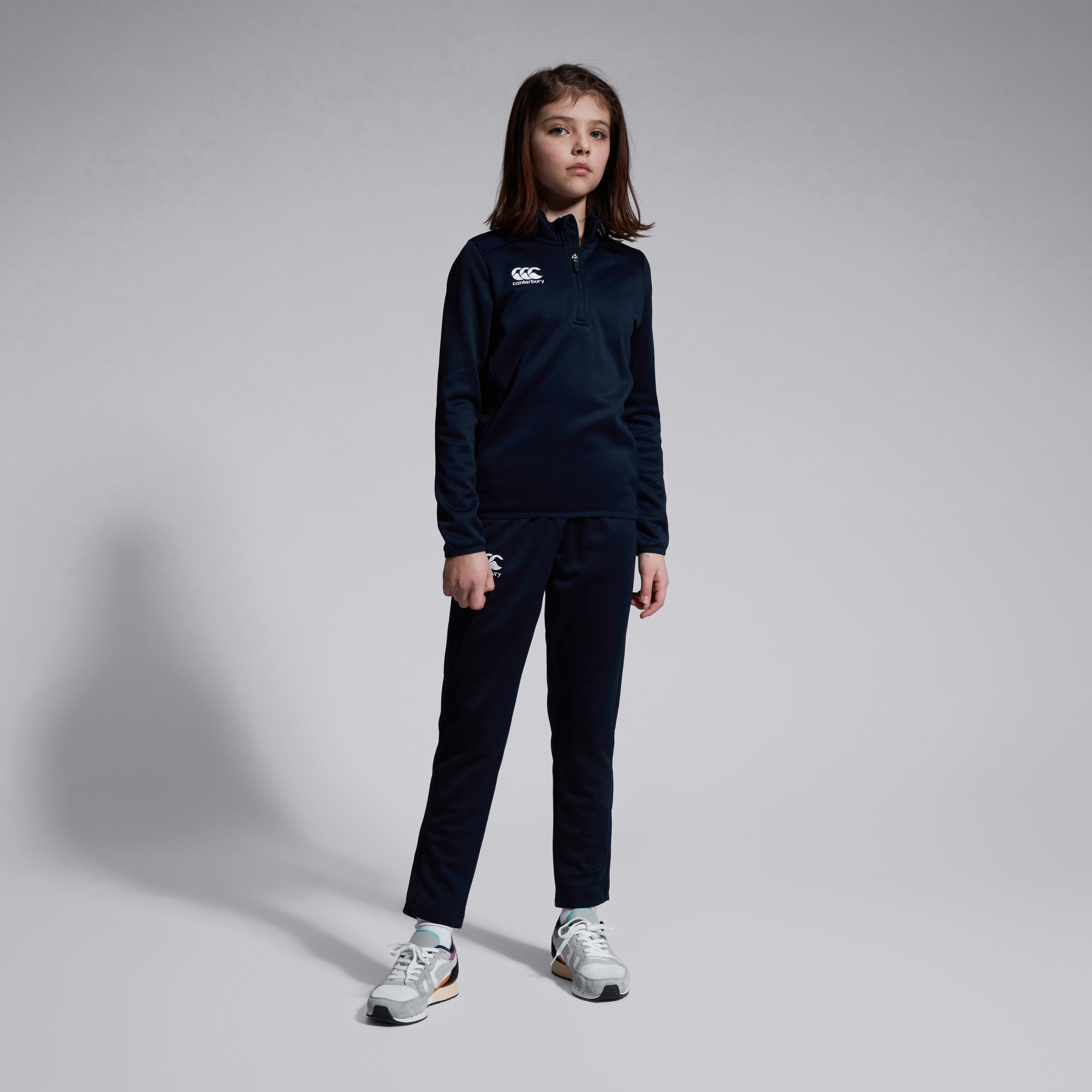 Junior Unisex Club 1/4 Zip Midlayer Training Top Navy | Canterbury