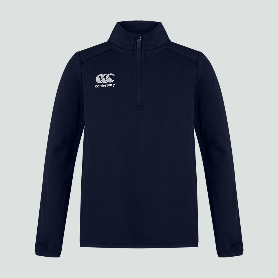 Junior Unisex Club 1/4 Zip Midlayer Training Top Navy