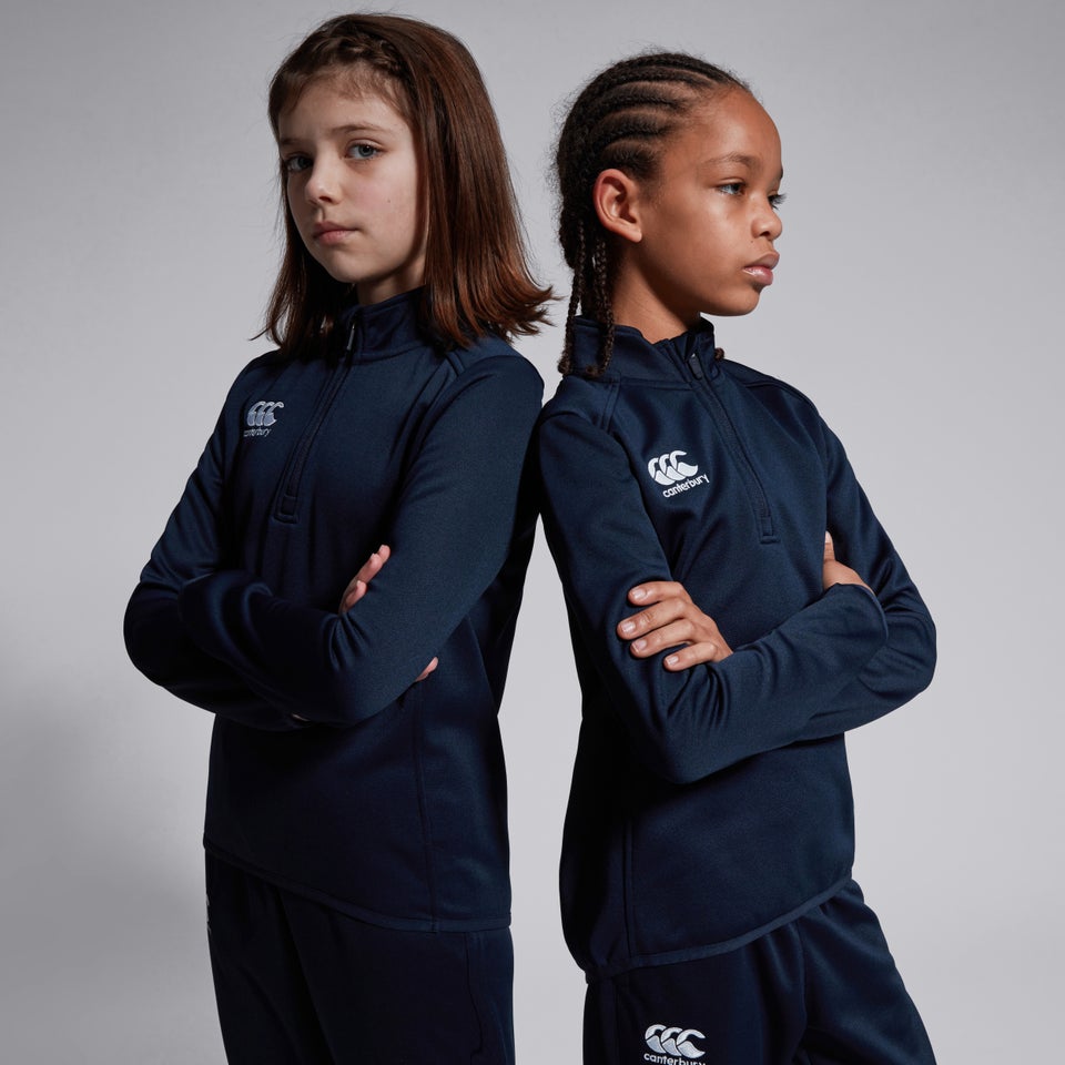 Junior Unisex Club 1/4 Zip Midlayer Training Top Navy