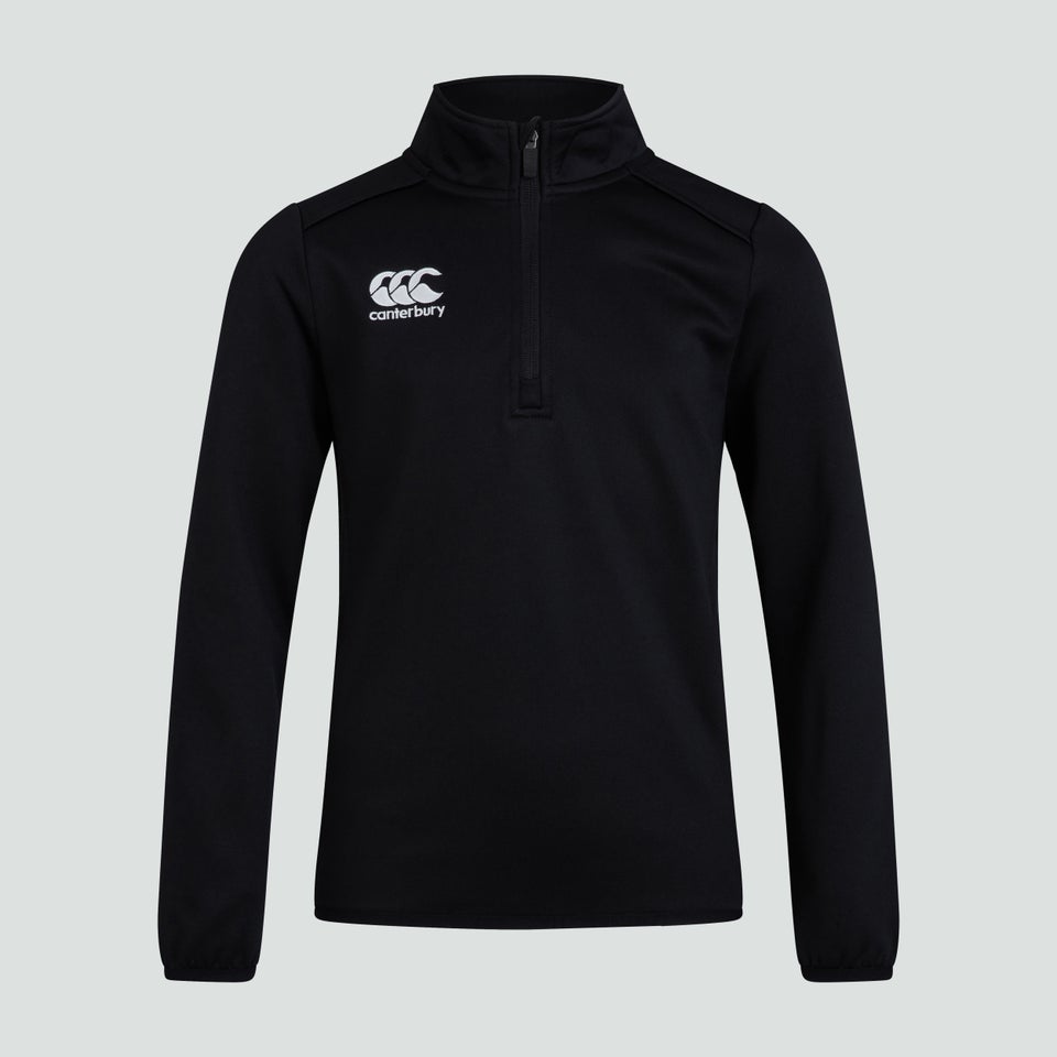 Junior Unisex Club 1/4 Zip Midlayer Training Top Black