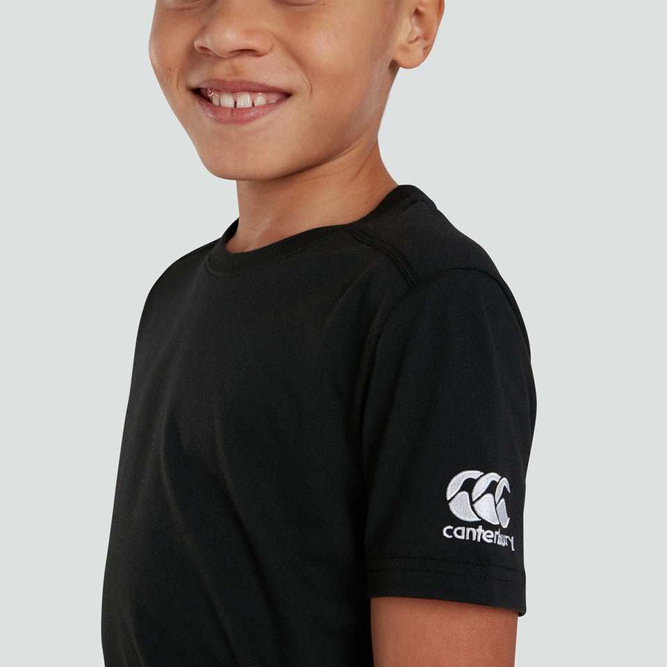 Junior Unisex Club Plain Tee Black