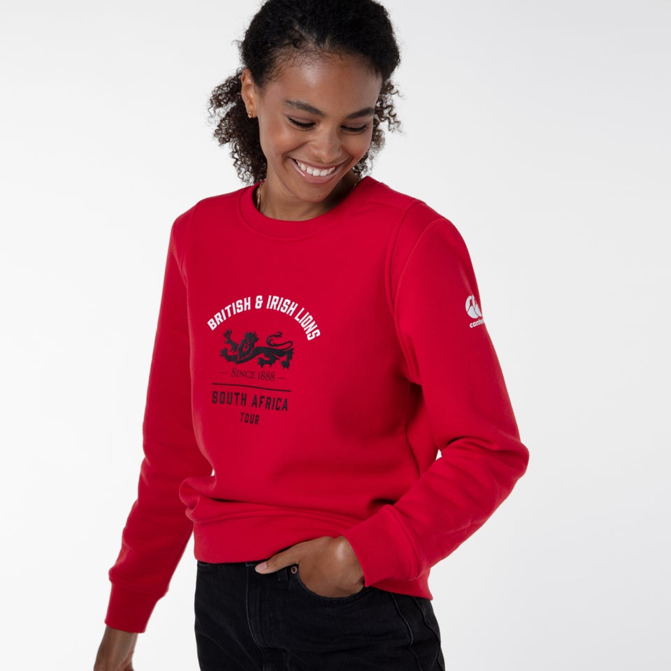 Womens British & Irish Lions Sweatshirt Red