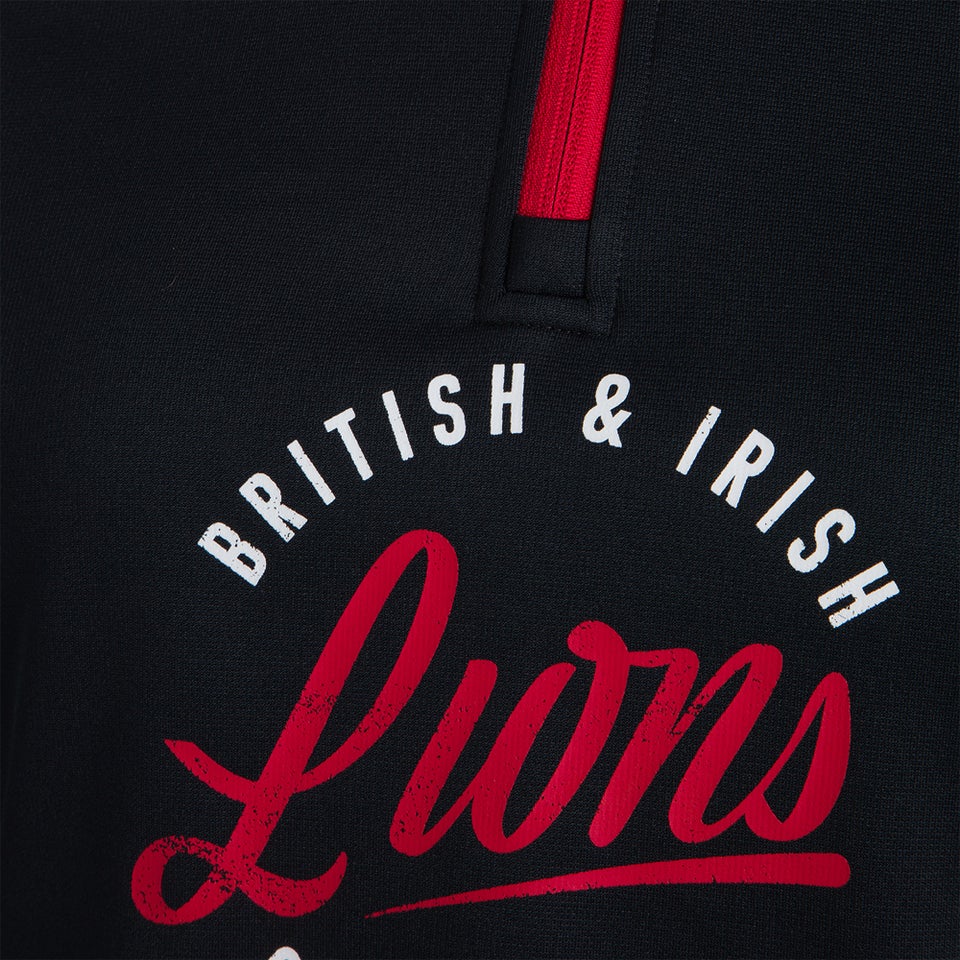 Womens British & Irish Lions 1/4 Zip Mid Layer Black