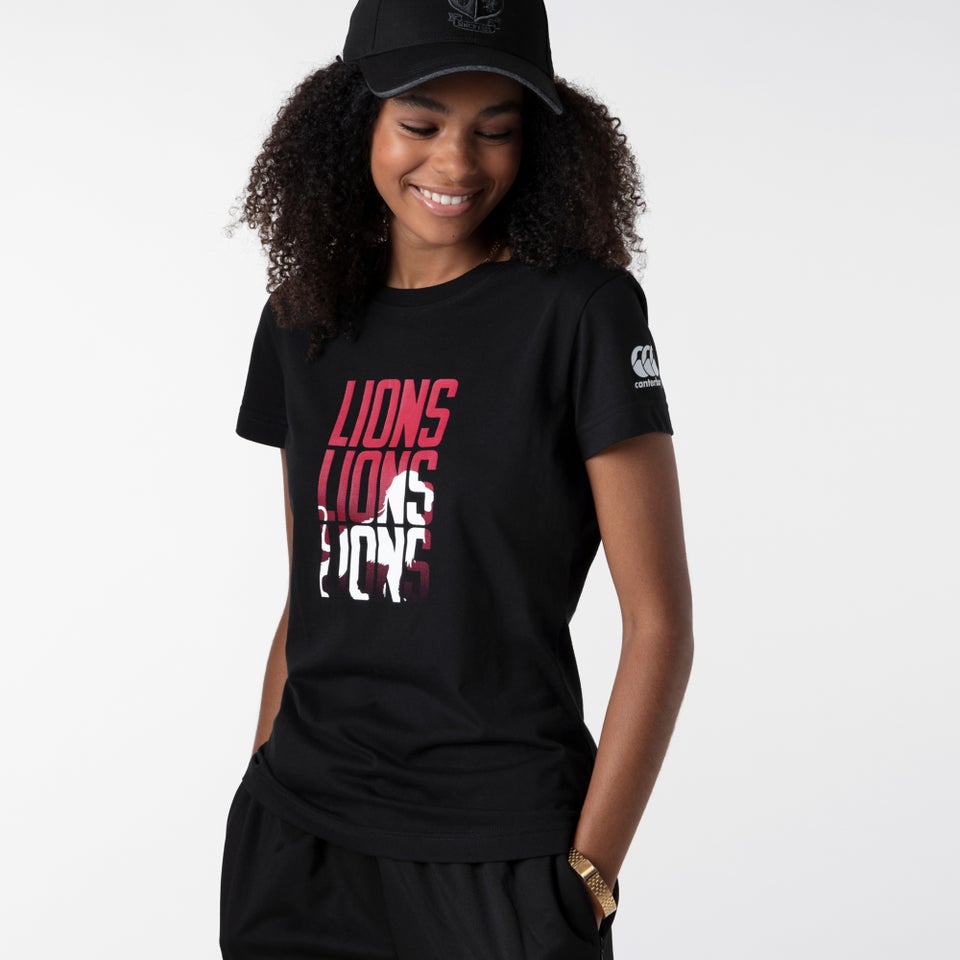 Womens British & Irish Lions Graphic Tee Black