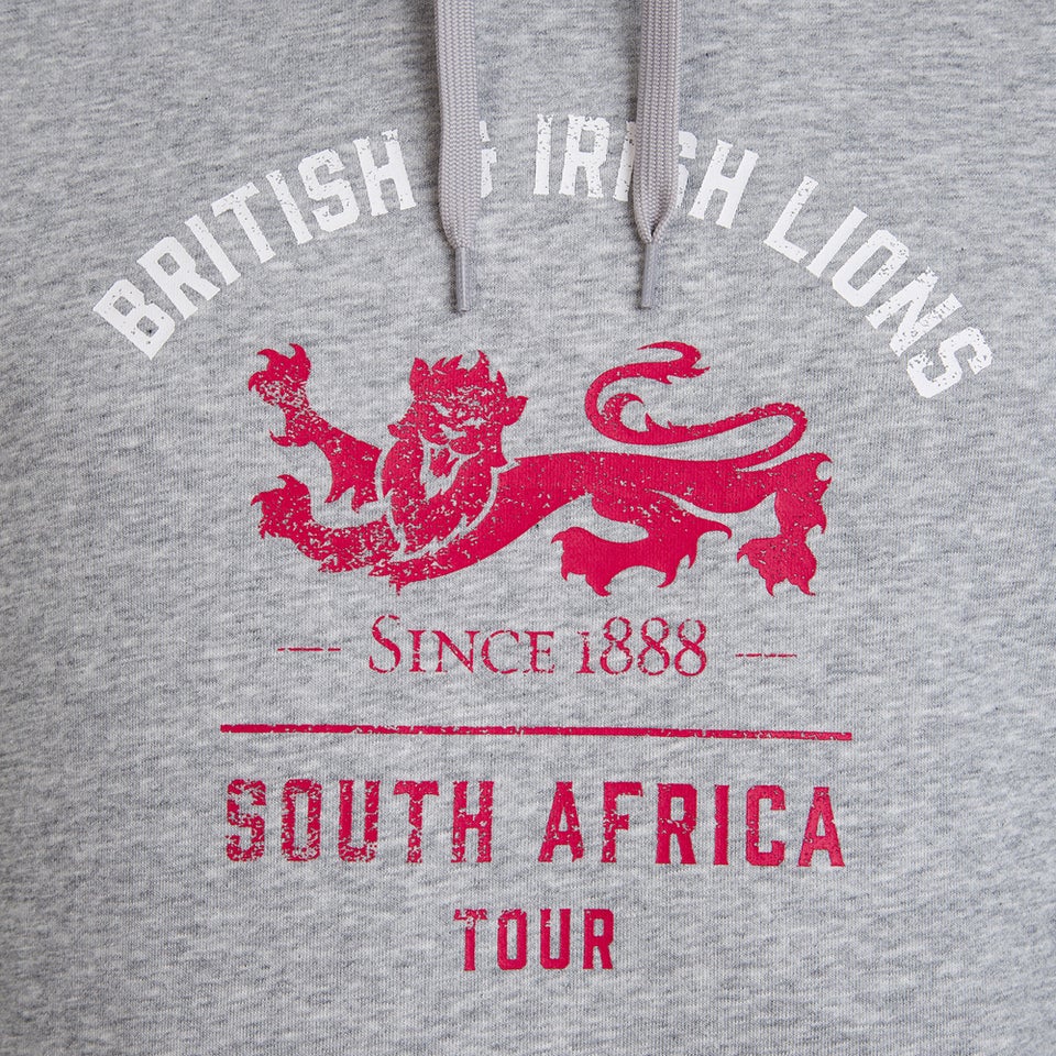 Mens British & Irish Lions Graphic Hoody Grey