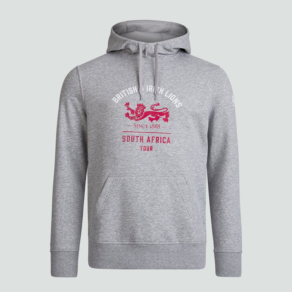 Mens British & Irish Lions Graphic Hoody Grey
