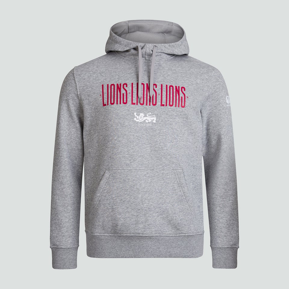 Mens British & Irish Lions Graphic Hoody Grey