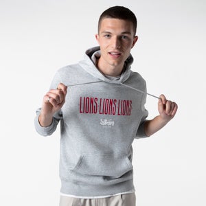 Mens British & Irish Lions Graphic Hoody Grey