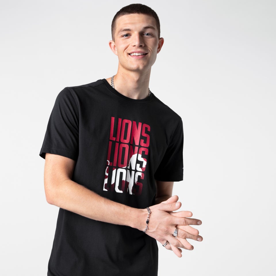 Mens British & Irish Lions Graphic Tee Black