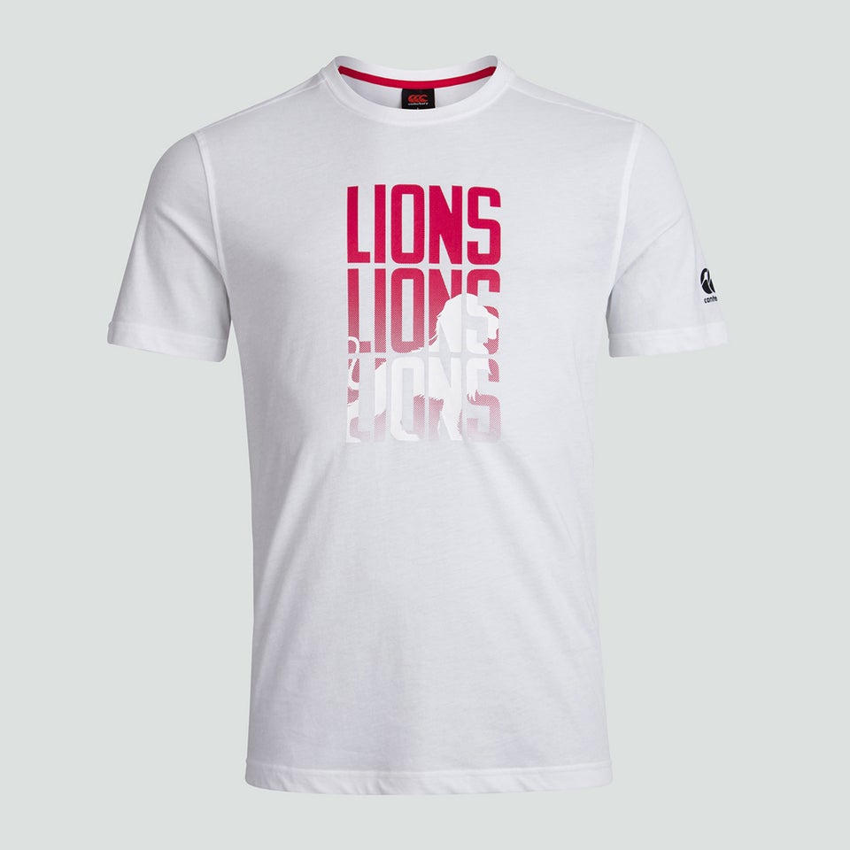 Mens British & Irish Lions Graphic Tee White