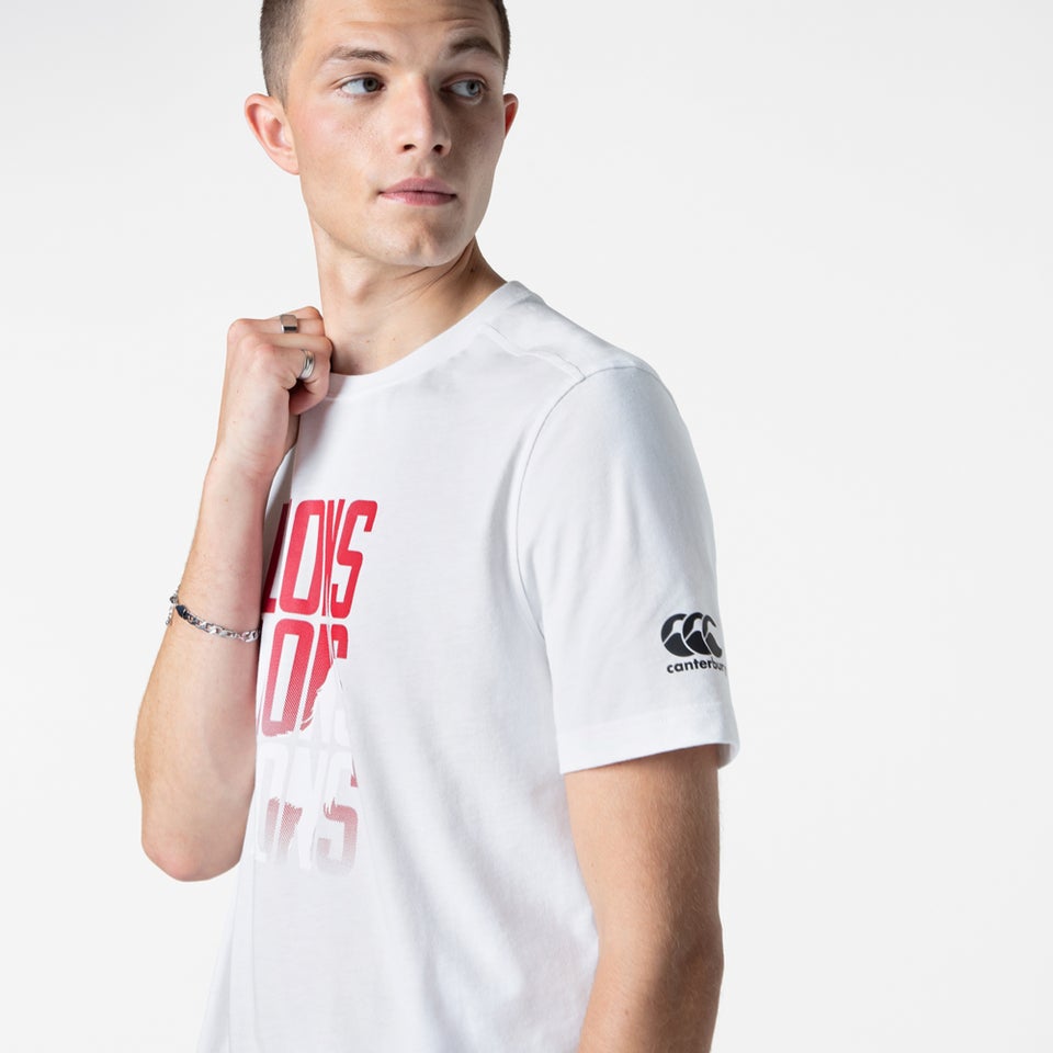 Mens British & Irish Lions Graphic Tee White