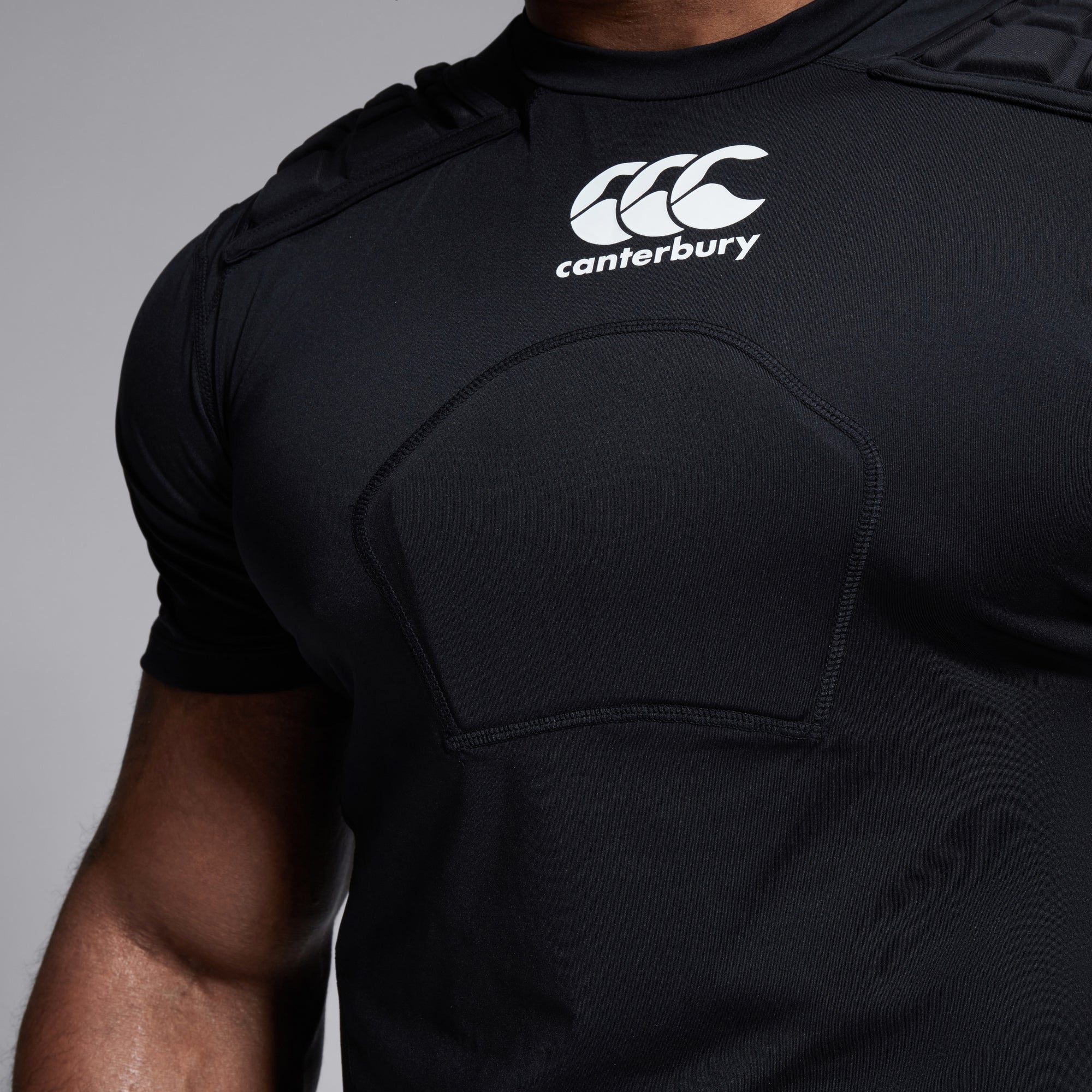 Canterbury Rugby Pro Protection Vest - Black Small Size With Shoulder & Bicep Padding