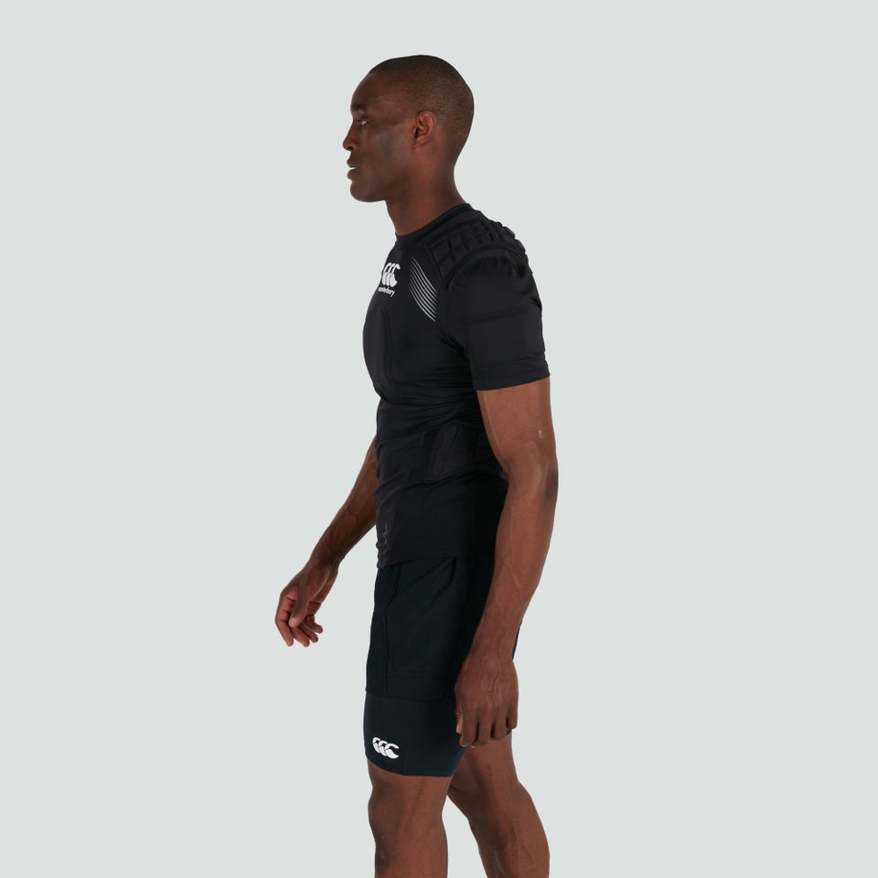 CANTERBURY CCC ELITE PROTECTION VEST AU BLK/WHT/SLV