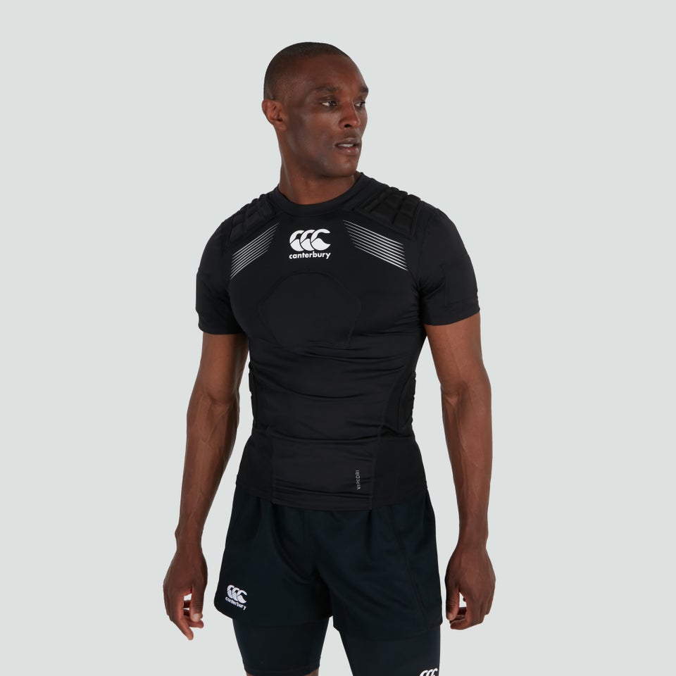 CANTERBURY CCC ELITE PROTECTION VEST AU BLK/WHT/SLV