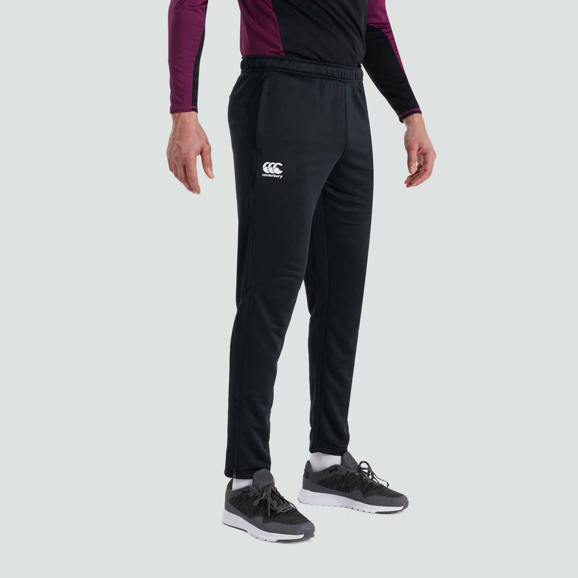 Mens Ireland Poly Knit Pants Black | Canterbury