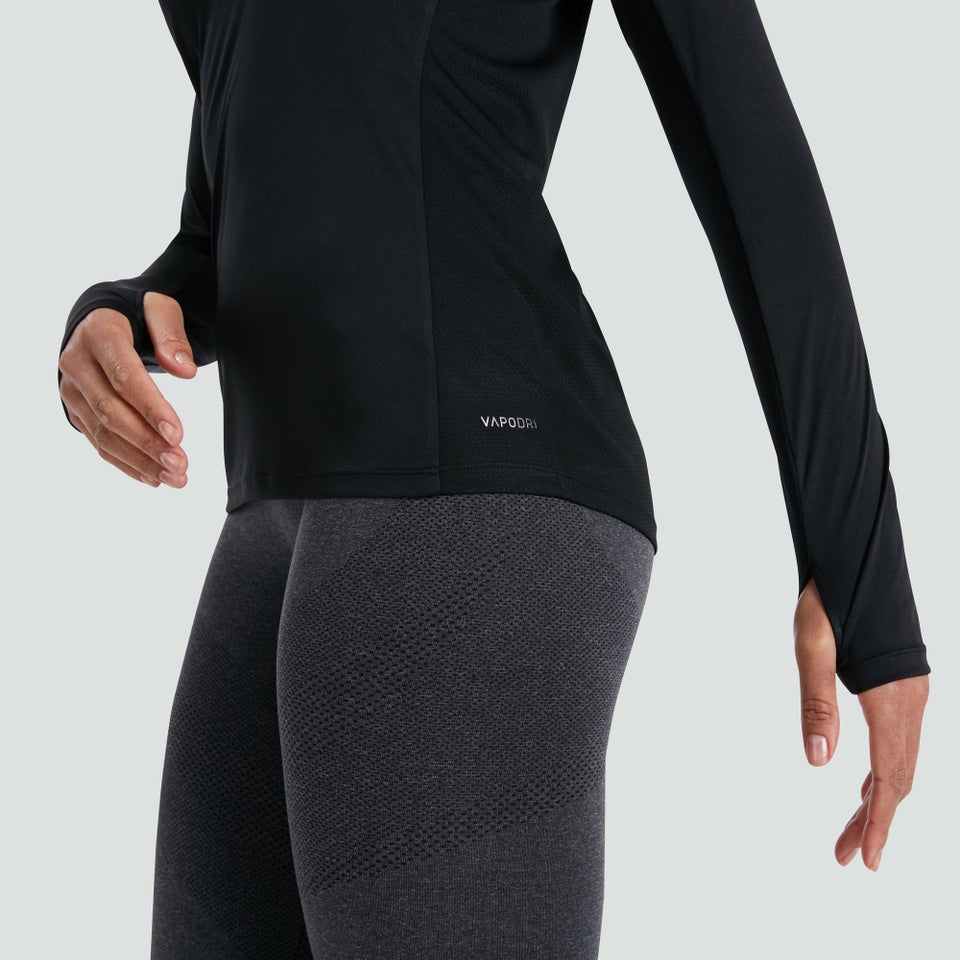 Womens Vapodri Superlight Long Sleeved Tee Black