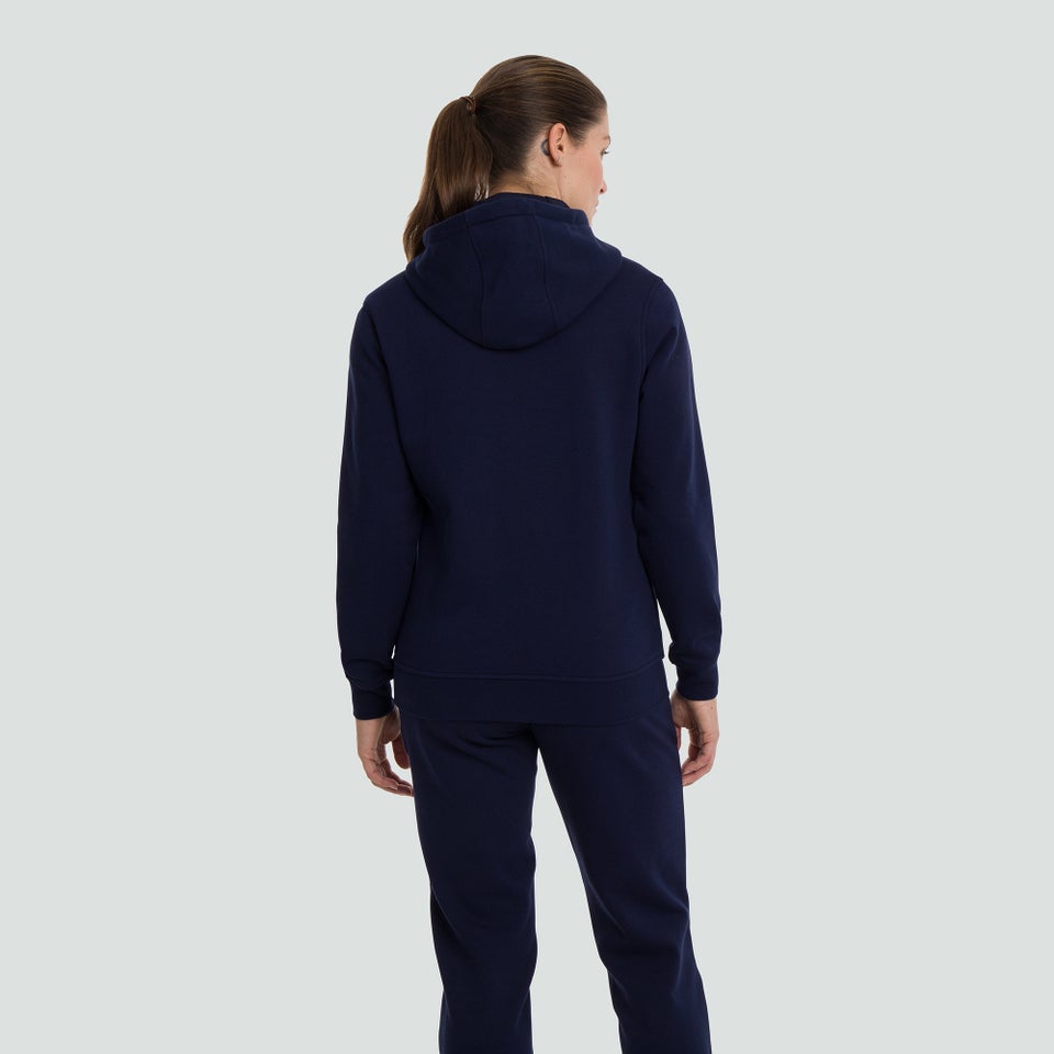 Womens Zip Thru Fleece Hoody Navy