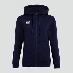 Womens Zip Thru Fleece Hoody Navy