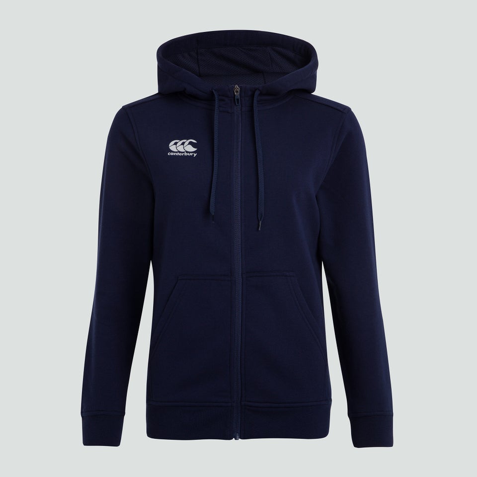 Womens Zip Thru Fleece Hoody Navy