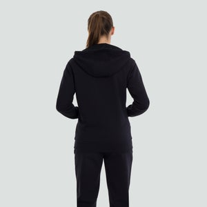 Womens Zip Thru Fleece Hoody Black