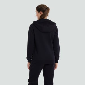 Womens Zip Thru Fleece Hoody Black