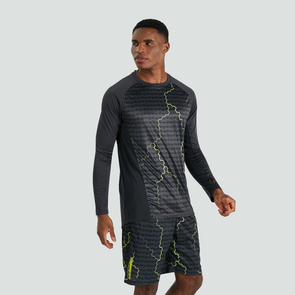 Mens Vapodri Superlight Long Sleeved Graphic Training Tee Blue