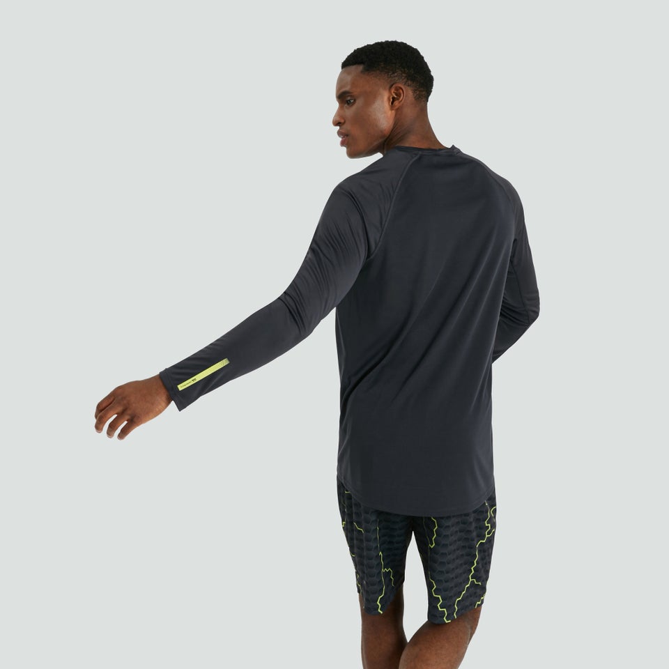 Mens Vapodri Superlight Long Sleeved Graphic Training Tee Blue