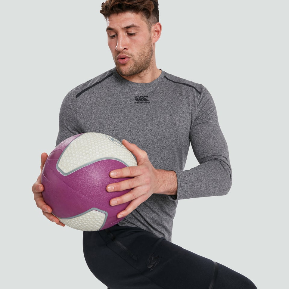 Mens Vapodri Long Sleeved Training Tee Grey