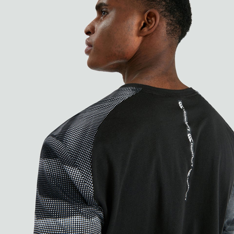 Mens Vapodri Long Sleeved Graphic Training Tee Black