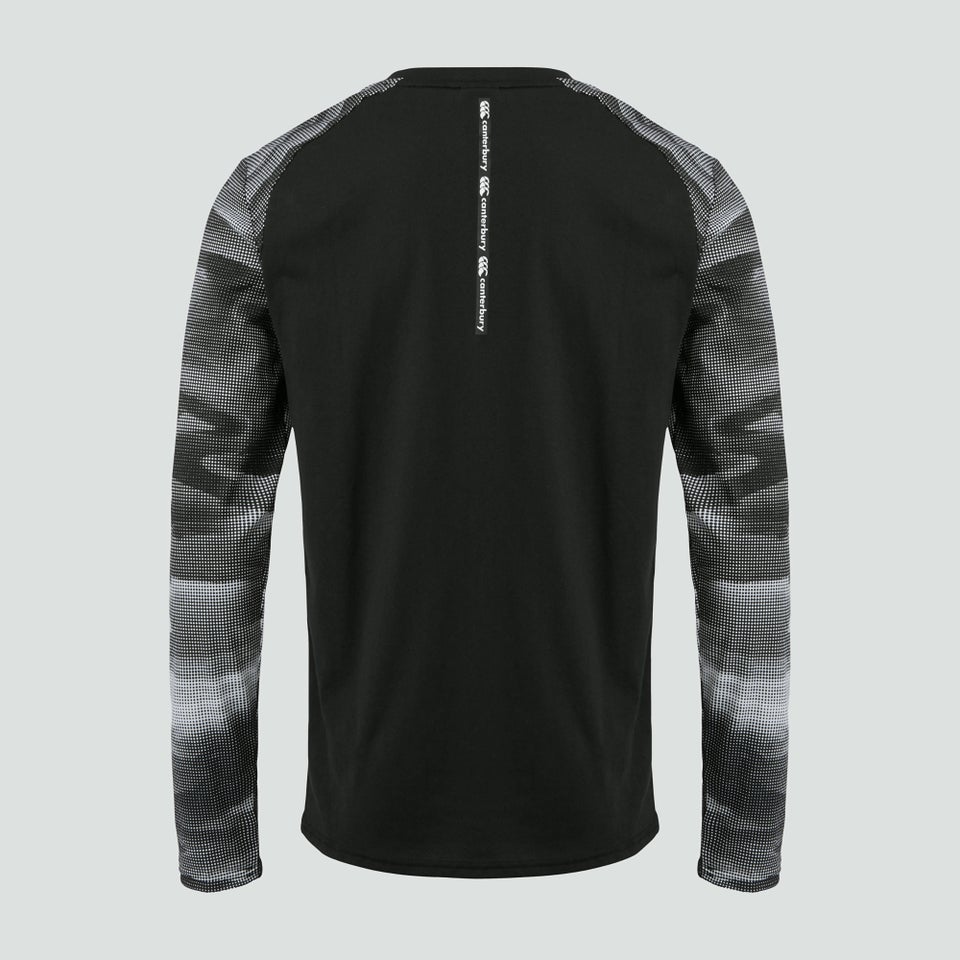 Mens Vapodri Long Sleeved Graphic Training Tee Black