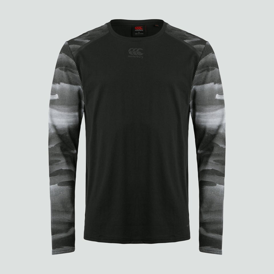 Mens Vapodri Long Sleeved Graphic Training Tee Black