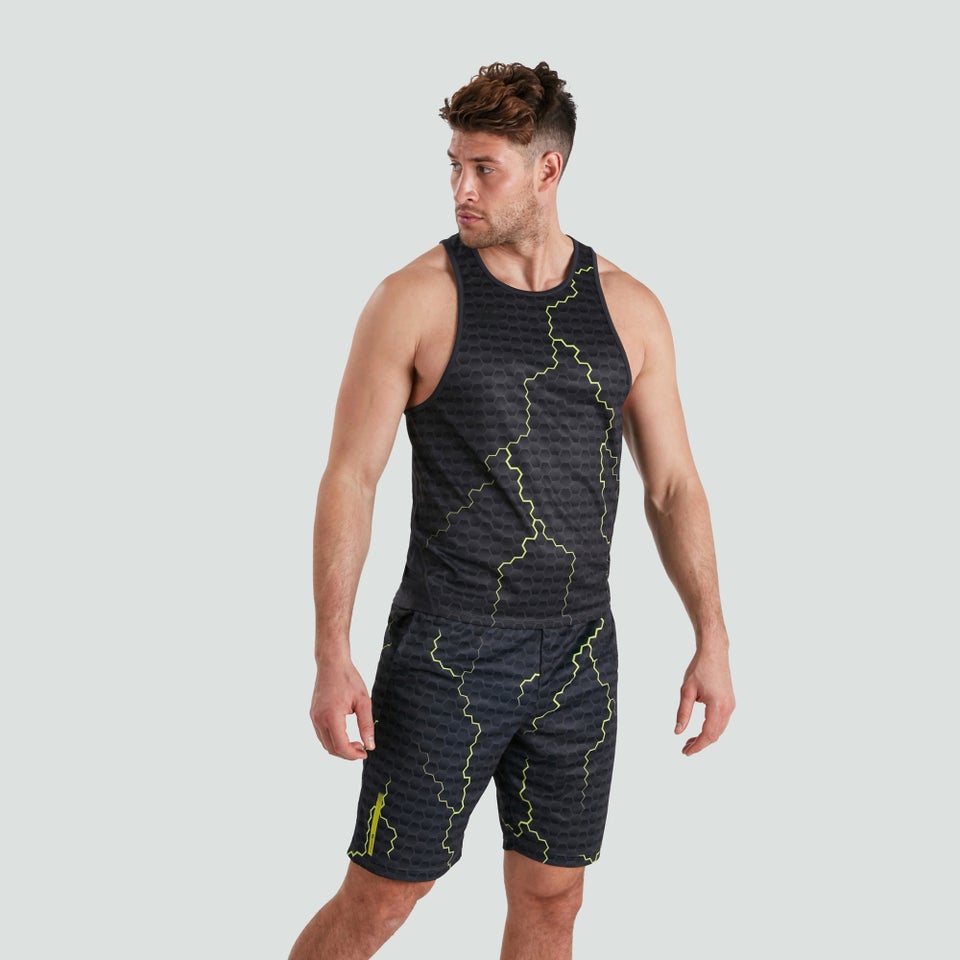 Mens Vapodri Graphic Training Singlet Blue