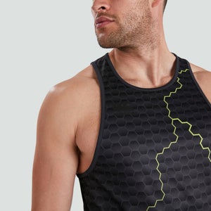 Mens Vapodri Graphic Training Singlet Blue