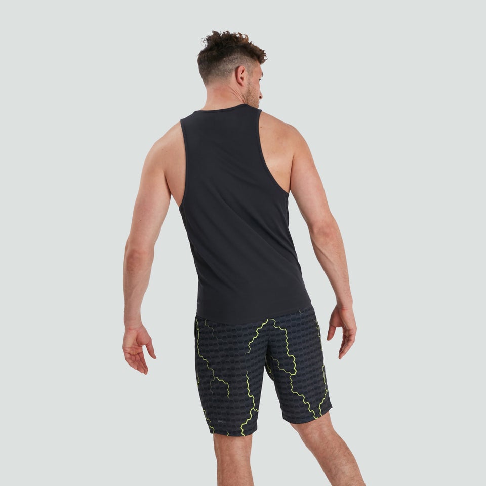 Mens Vapodri Graphic Training Singlet Blue