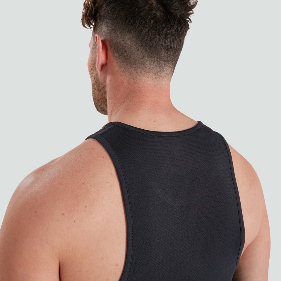 Mens Vapodri Graphic Training Singlet Blue