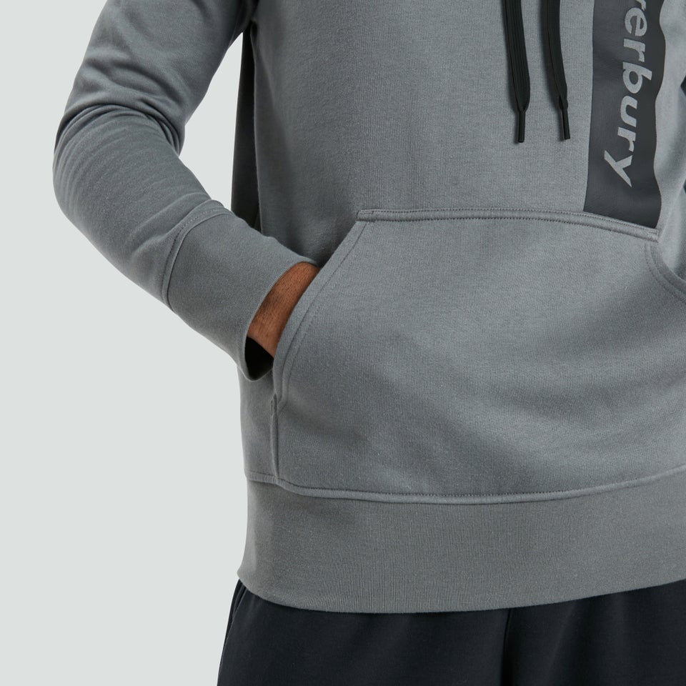 Mens Overhead Fleece Hoody Grey