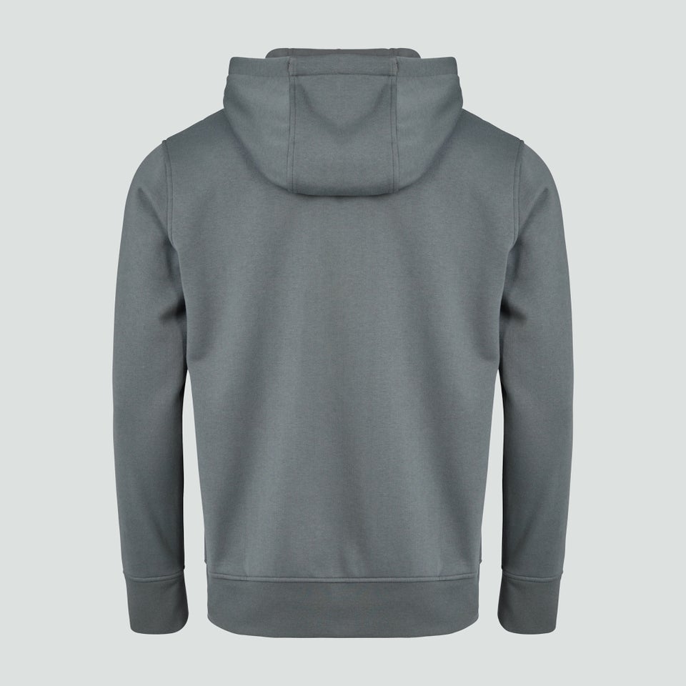 Mens Overhead Fleece Hoody Grey