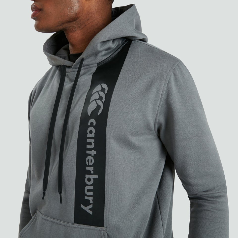 Mens Overhead Fleece Hoody Grey