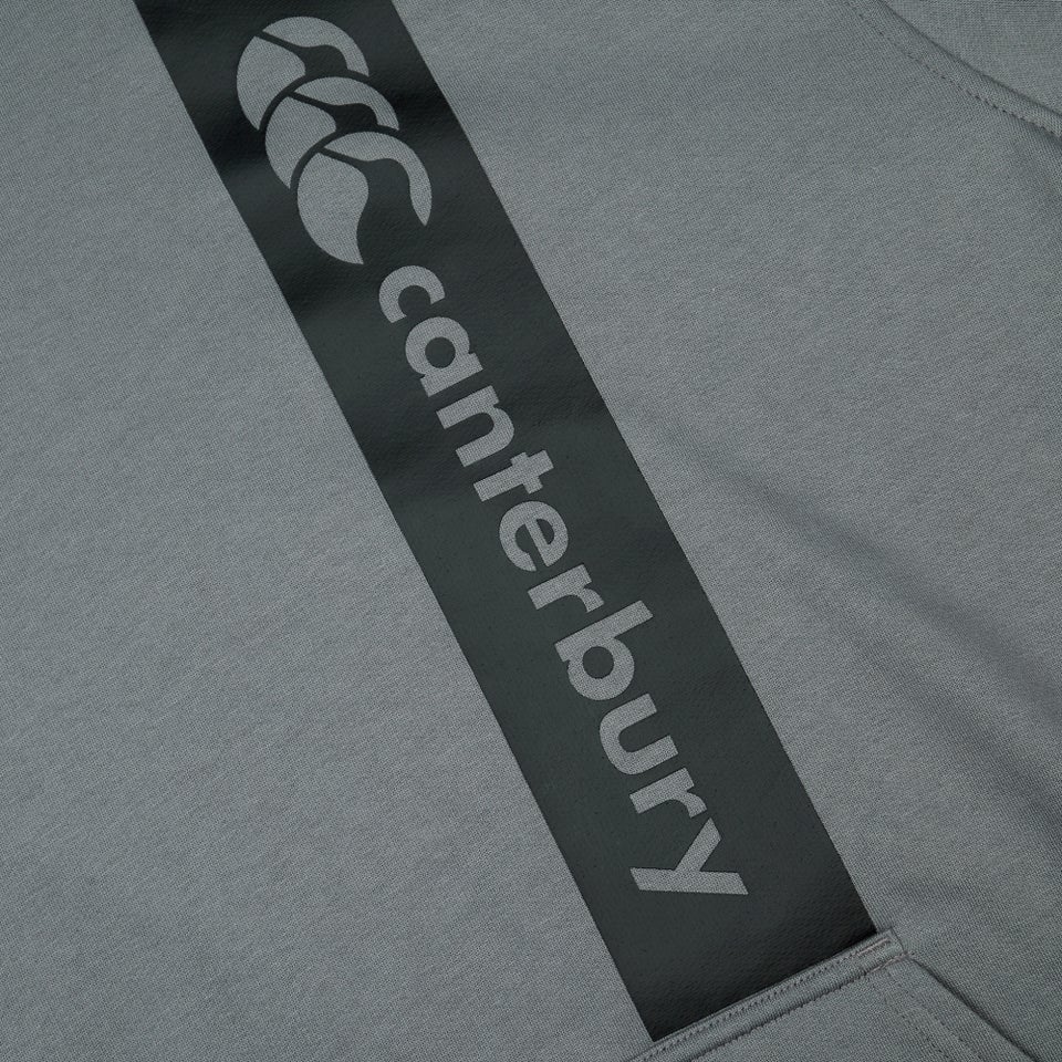 Mens Overhead Fleece Hoody Grey