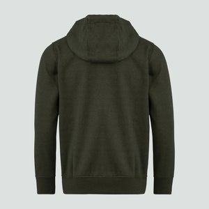 Mens Zip Thru Fleece Hoody Green