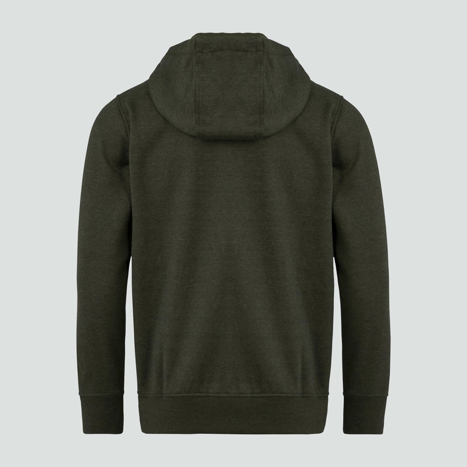 Mens Zip Thru Fleece Hoody Green