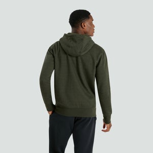 Mens Zip Thru Fleece Hoody Green