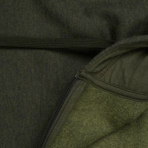 Mens Zip Thru Fleece Hoody Green