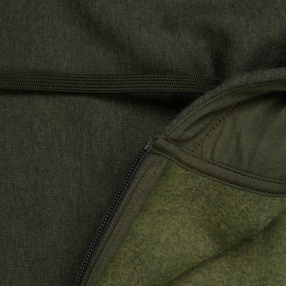 Mens Zip Thru Fleece Hoody Green