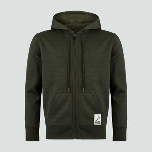Mens Zip Thru Fleece Hoody Green